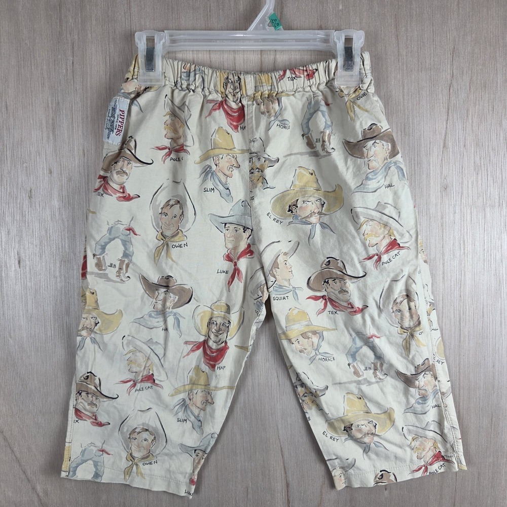 Vintage Pippers Home on the Range Buckaroo Pajama Pant Sz 4T 100% Cotton Cowboy